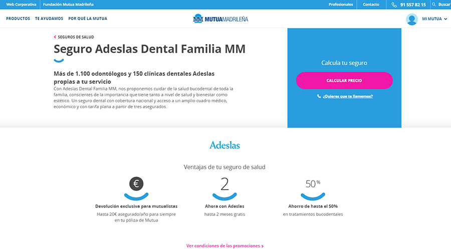 mutua madrileña seguro dental adeslas
